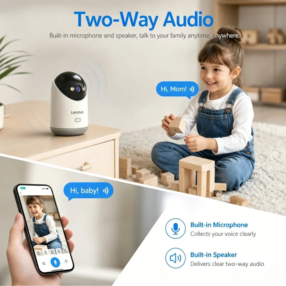 Caméra De Sécurité Intelligente WiFi 5MP Avec Vision Nocturne