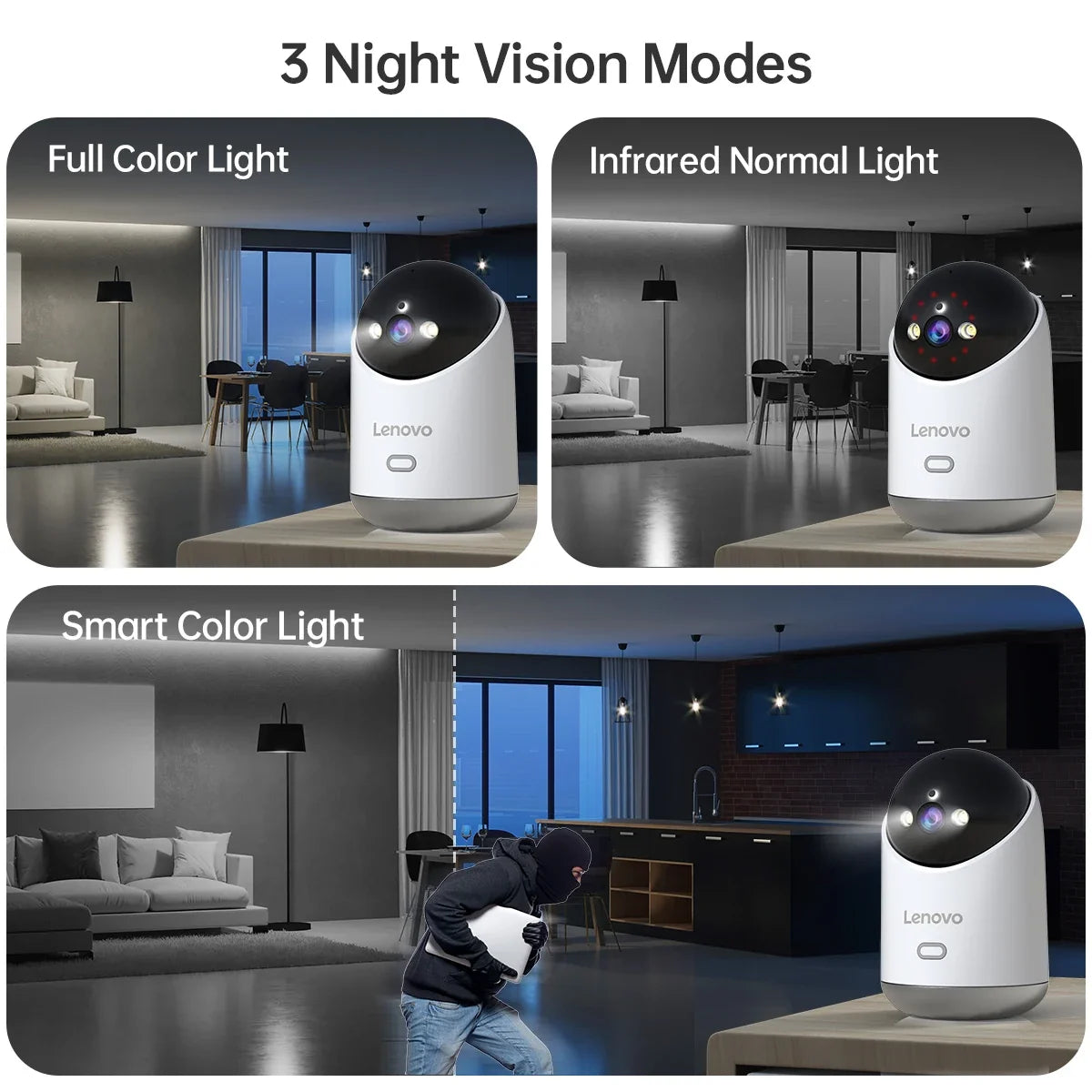 Caméra De Sécurité Intelligente WiFi 5MP Avec Vision Nocturne