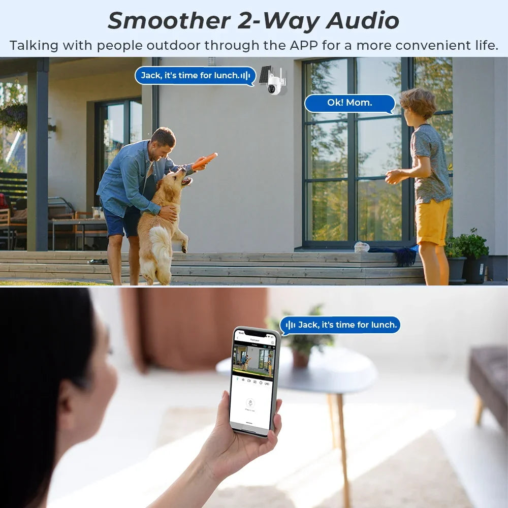 Caméra WiFi Solaire Extérieure PTZ 4MP